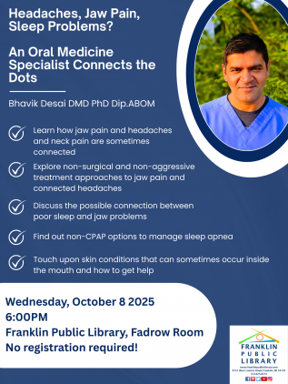 Headaches, Jaw Pain, Sleep Problems? An Oral Medicine Specialist Connects the Dots - Bhavik Desai DMD PhD Dip.ABOM