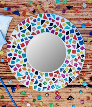 Teen Mosaic Mirror Wall Art